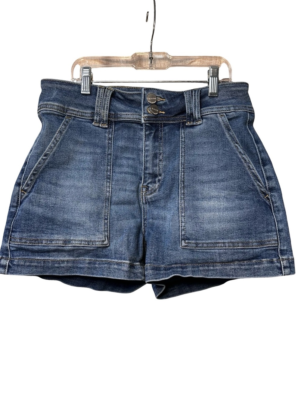 RISEN High Rise Distressed Stretch Shorts Size M Comfy Summer Beach Boho Resort